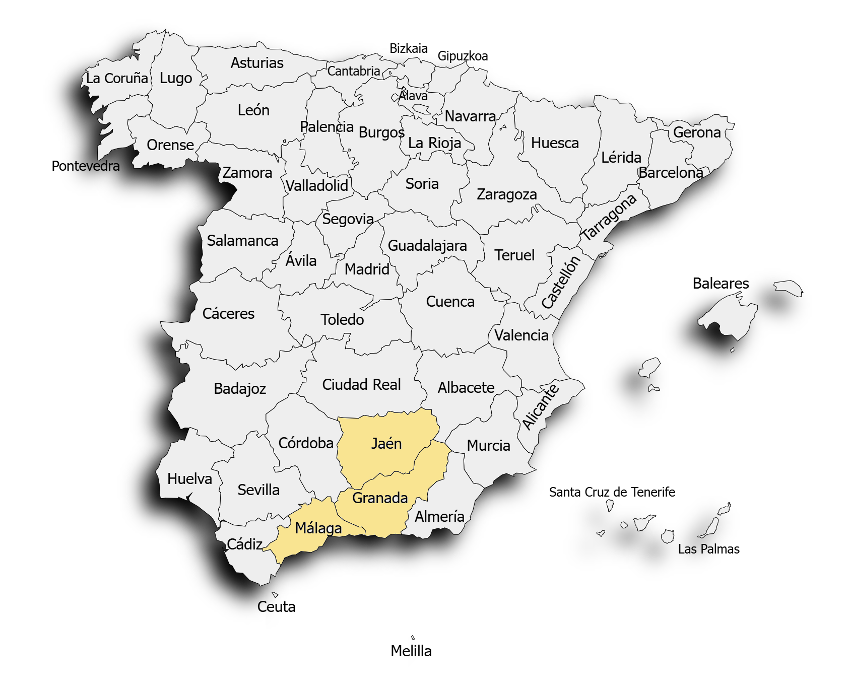 Mapa Zonas de Trabajo multiservicios Fortes en Motril (Granada)